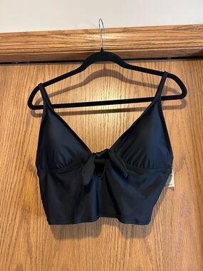 Aerie Woman’s Black Tie-Front swimsuit top -xl